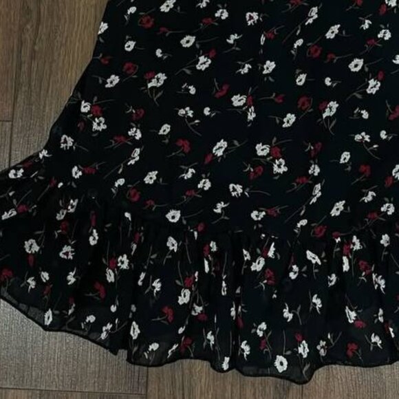 Black Floral Mini Dress - Picture 3 of 3